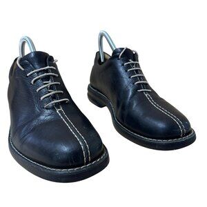 Sandro Moscoloni Black Leather Lace-Up Shoes Mens Oxford Size 7.5